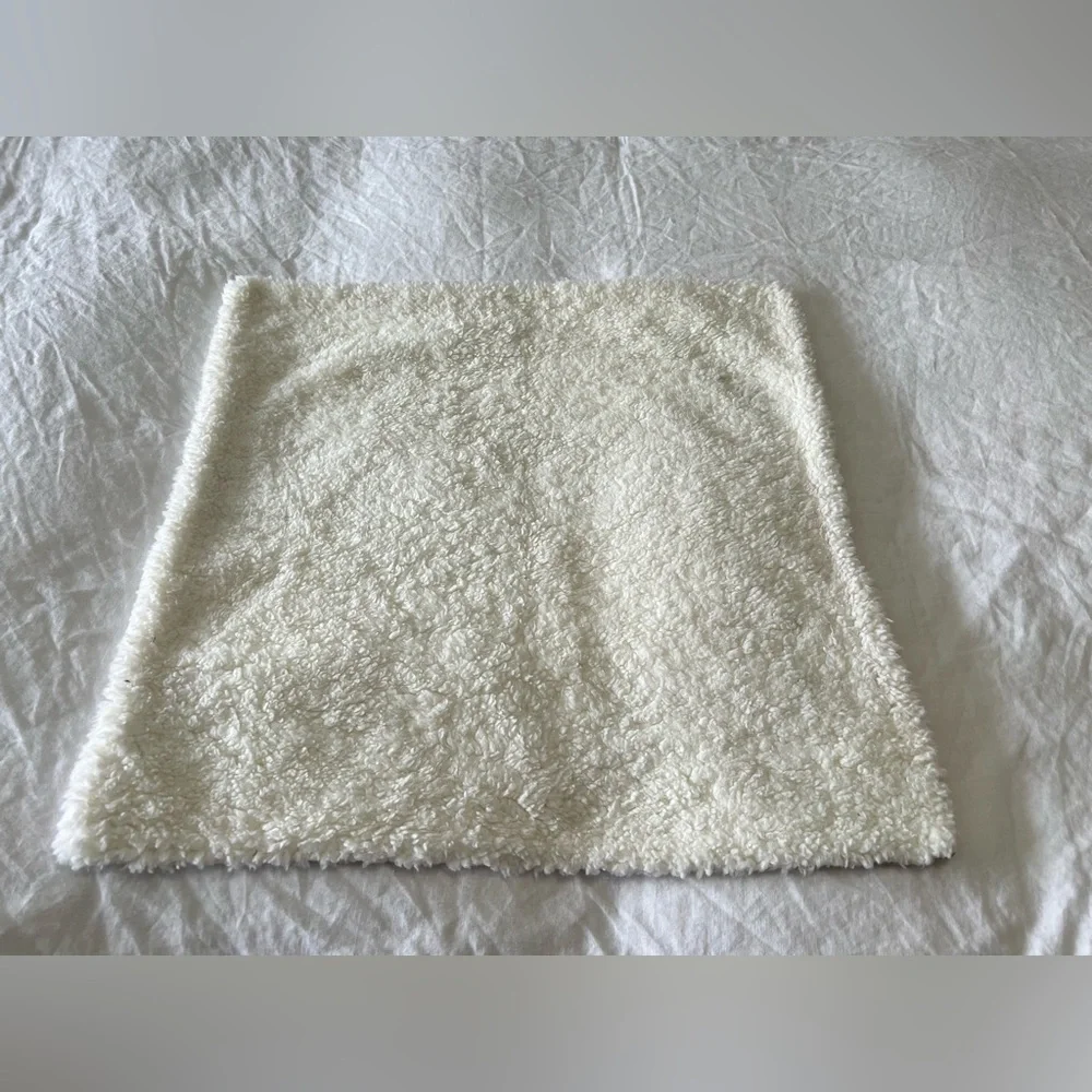 Pottery Barn | Bryce Sherpa Pillow Cover Neutral Buffalo Check EUC